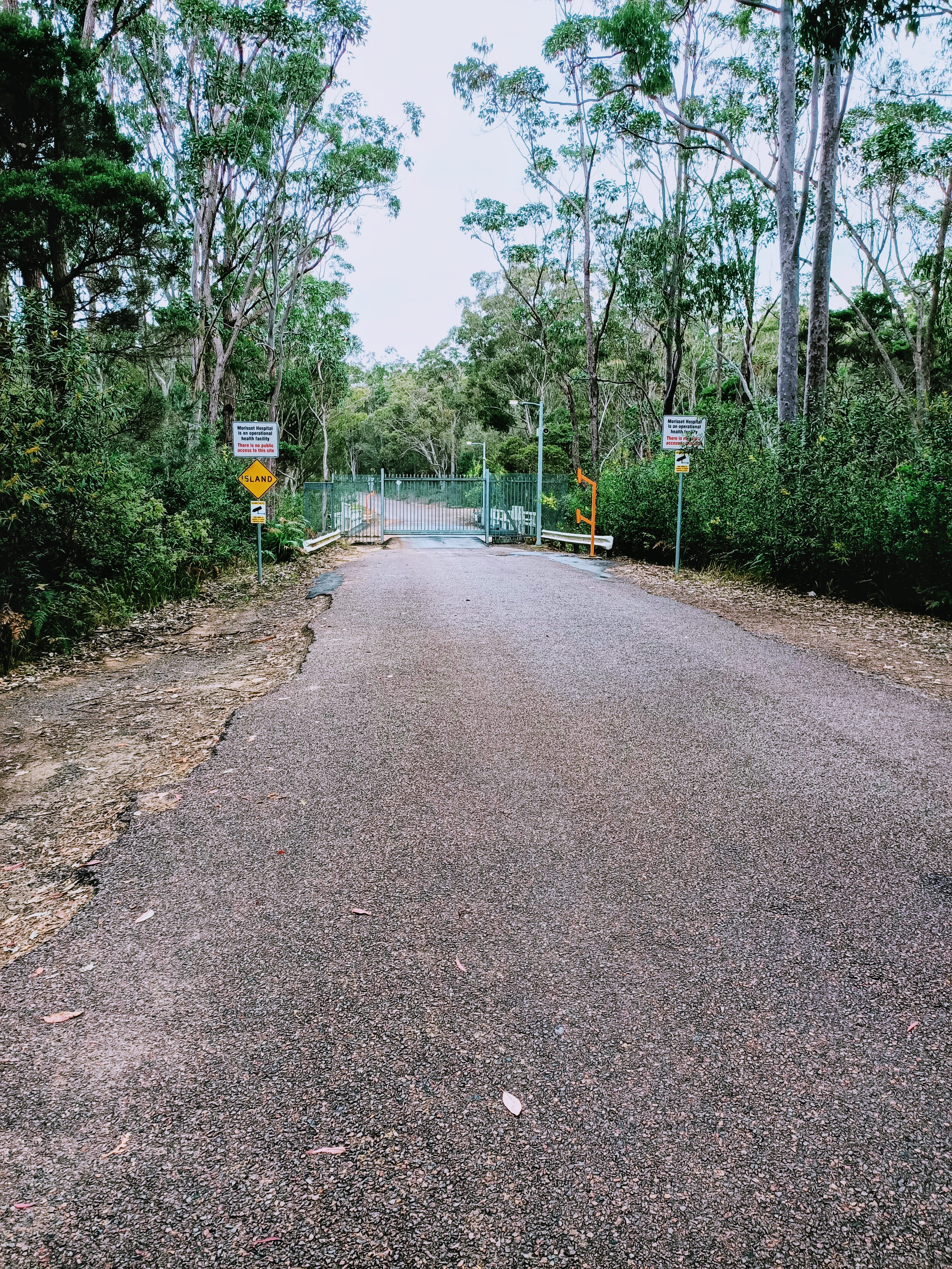 Access denied, outside the Morisset Psychiatric Hospital, 2022